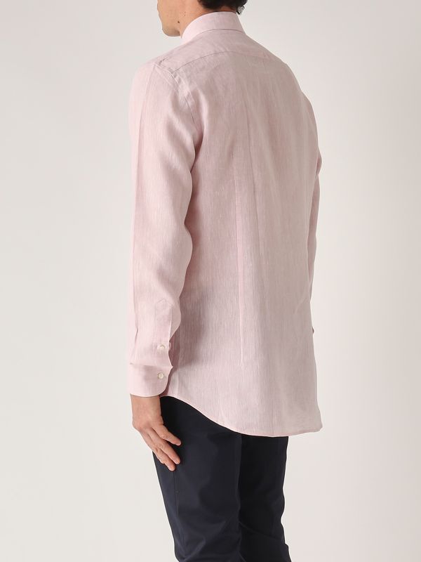 3. Rome-Fit linen shirt for men Pink Etro mrib000299tu3d1