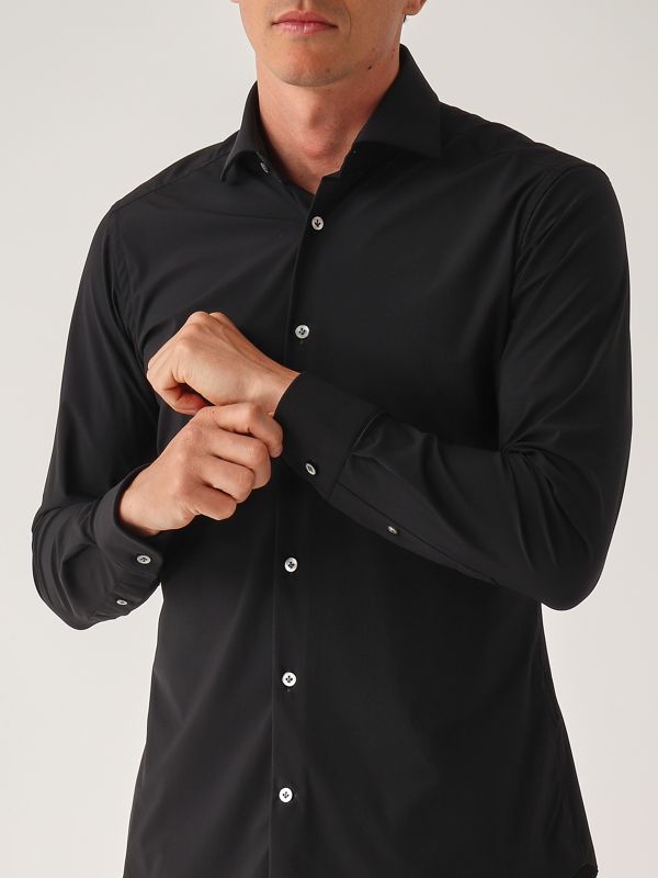 4. Chemise pour homme en tissu technique Noir Guglielminotti 1360gje