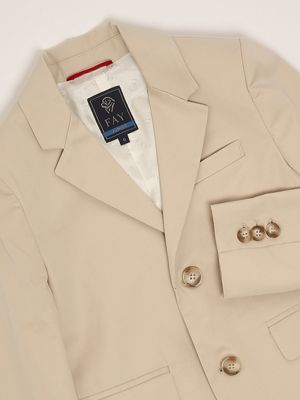 3. Blazer bambino in cotone stretch Beige Fay fw2p84g0019