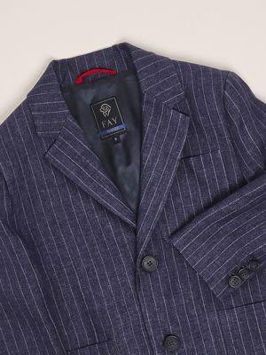 3. Blazer Fay en lin pour garçon Bleu Fay fw2q04i0272