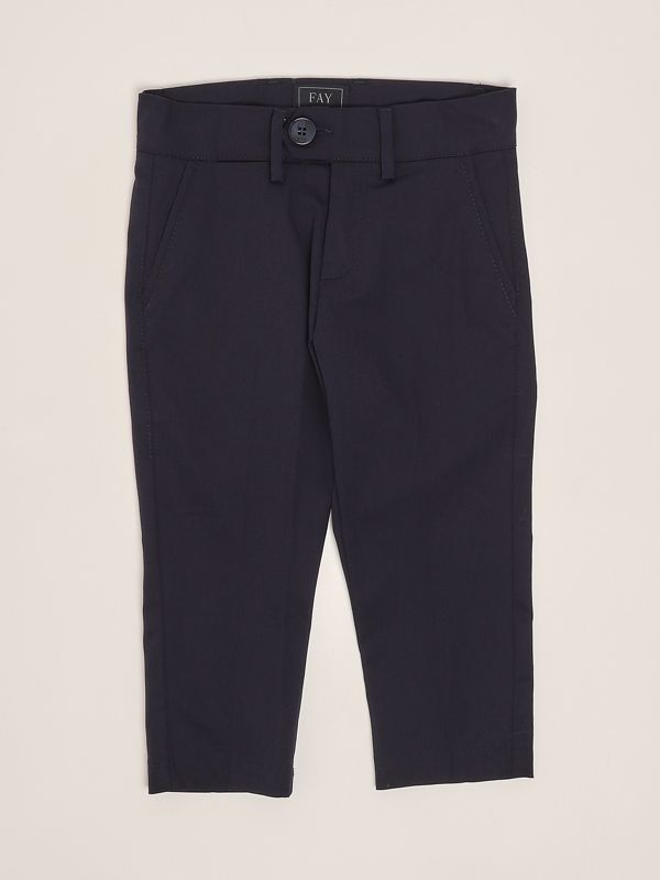 1. Boy's stretch cotton pants Blue Fay fw6p10g0019