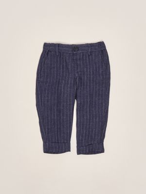 1. Linen trousers for baby boys Blue Fay fw6530i0272