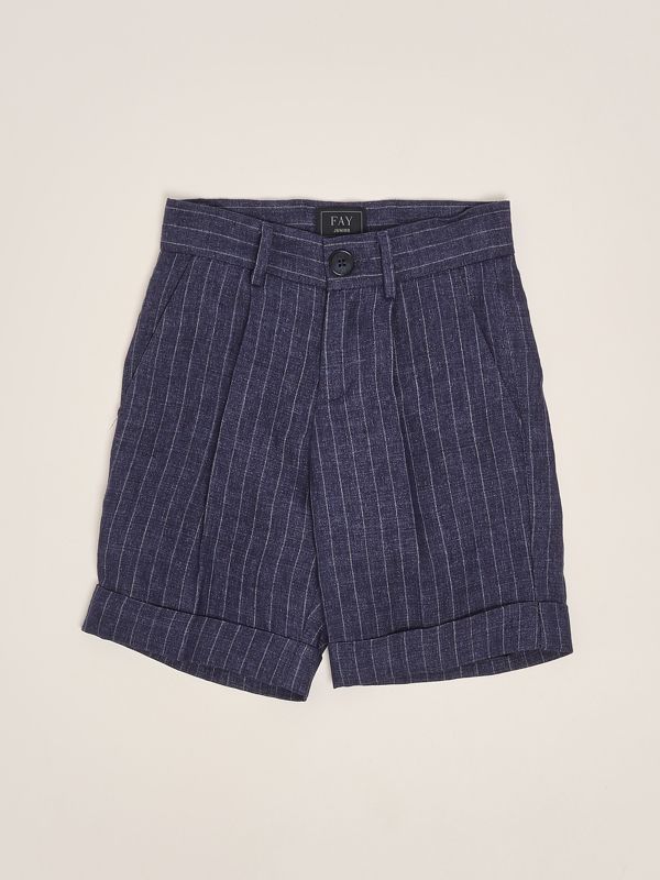 1. Bermudashorts aus Leinen für Jungen Blau Fay fw6q29i0272