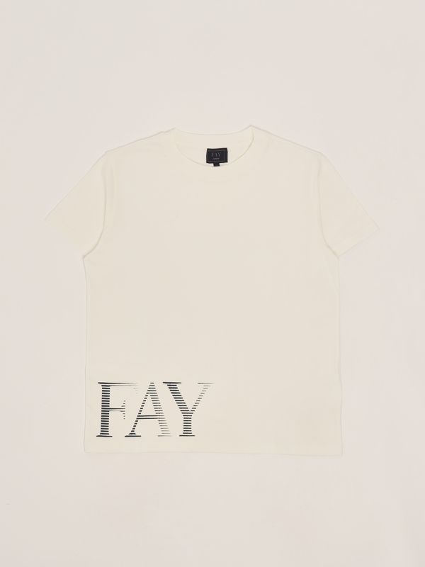 1. T-shirt en coton pour garçon Blanc Fay fw8p01z1173