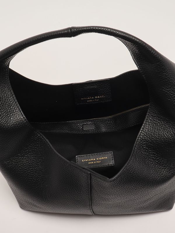 3. Women's leather hobo bag Black Liviana Conti a5sa13