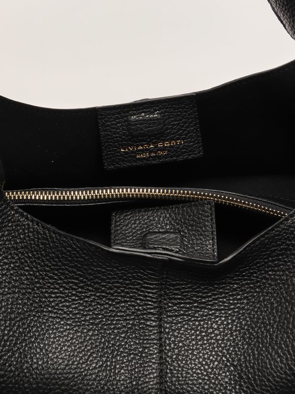 4. Women's leather hobo bag Black Liviana Conti a5sa13