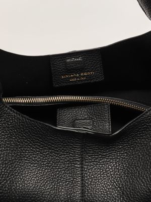 4. Women's leather hobo bag Black