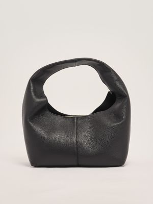 1. Women's leather hobo bag Black