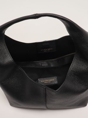 3. Women's leather hobo bag Black