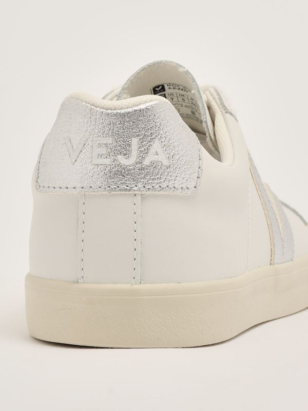 5. Esplar women's leather sneakers White-Silver Veja eo0203883