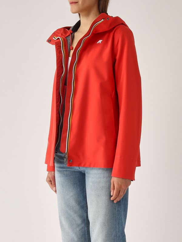 2. Women's Madalina Bonded Jersey Jacket Brick K-Way k3137gw