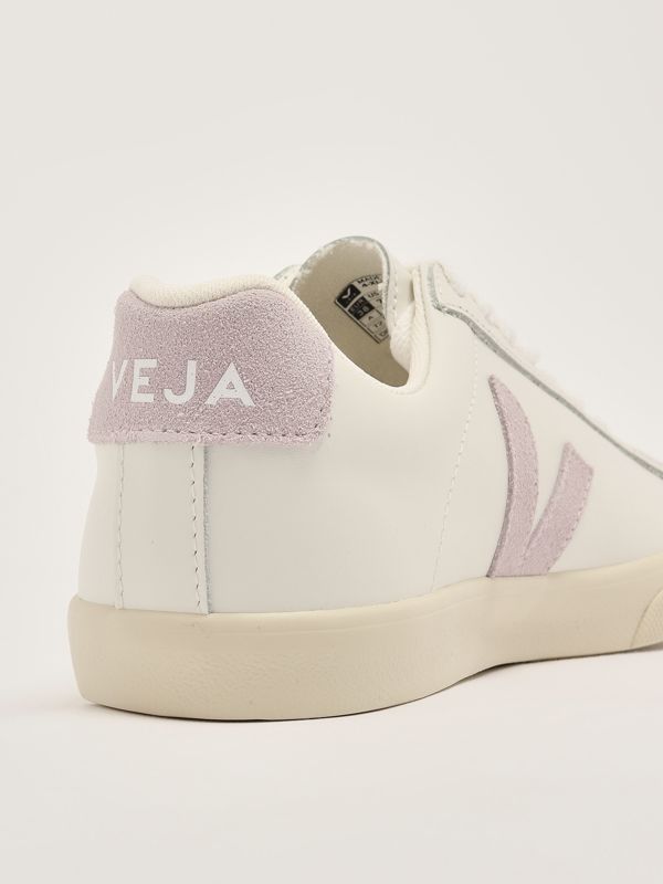 5. Esplar women's leather sneakers White-Wisteria Veja eo0203511