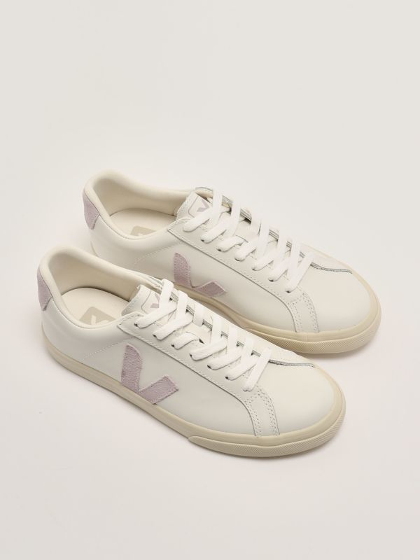 2. Esplar women's leather sneakers White-Wisteria Veja eo0203511