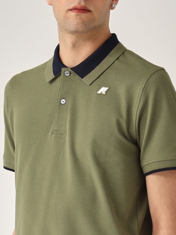 4. Stretch cotton Ventoux Pique polo shirt for men Moss K-Way k1125fw