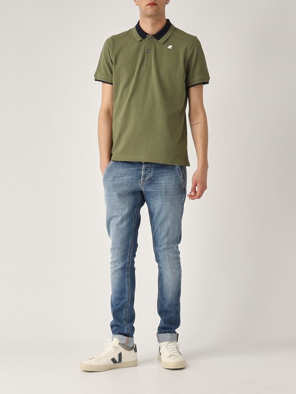 5. Stretch cotton Ventoux Pique polo shirt for men Moss K-Way k1125fw