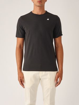 Tシャツ・カットソー K-WAY Men T-shirt White K71349W 001 T-ShirtsTop Man ADAME LIGHT STRETCH JERSEY T-Shirt BLACK PURE