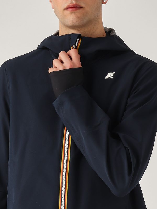4. Giacca uomo Jacko Bonded in nylon Navy K-Way k5123gw