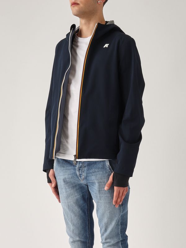 2. Giacca uomo Jacko Bonded in nylon Navy K-Way k5123gw