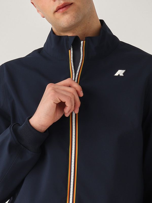 4. Veste Arsene Bonded en nylon pour homme Bleu marine K-Way k5123hw