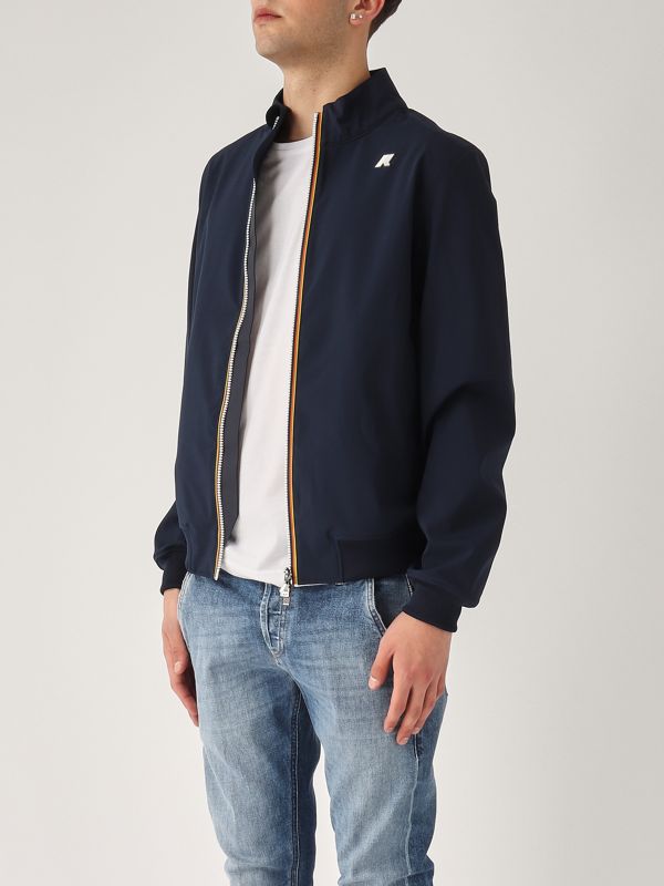 2. Veste Arsene Bonded en nylon pour homme Bleu marine K-Way k5123hw