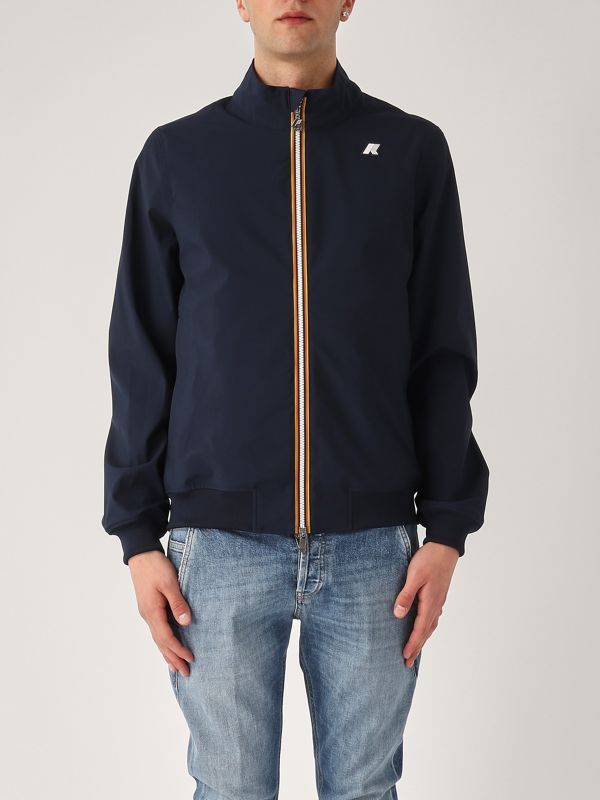1. Nylon Arsene Bonded jacket for men Navy K-Way k5123hw