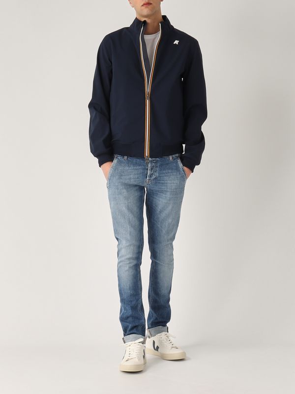 5. Veste Arsene Bonded en nylon pour homme Bleu marine K-Way k5123hw