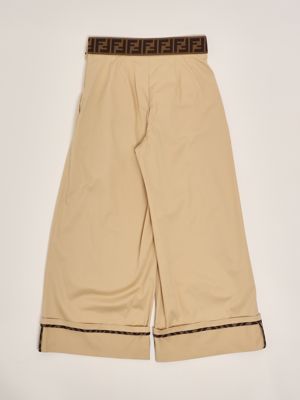 2. Stretch-Baumwollhose für Mädchen Beige Fendi jff350adeh