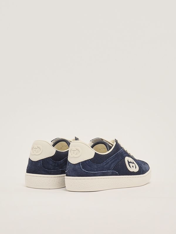 Suede Shoes Baby Infant Gucci Shoes GG Suede And Fabric Cross-over