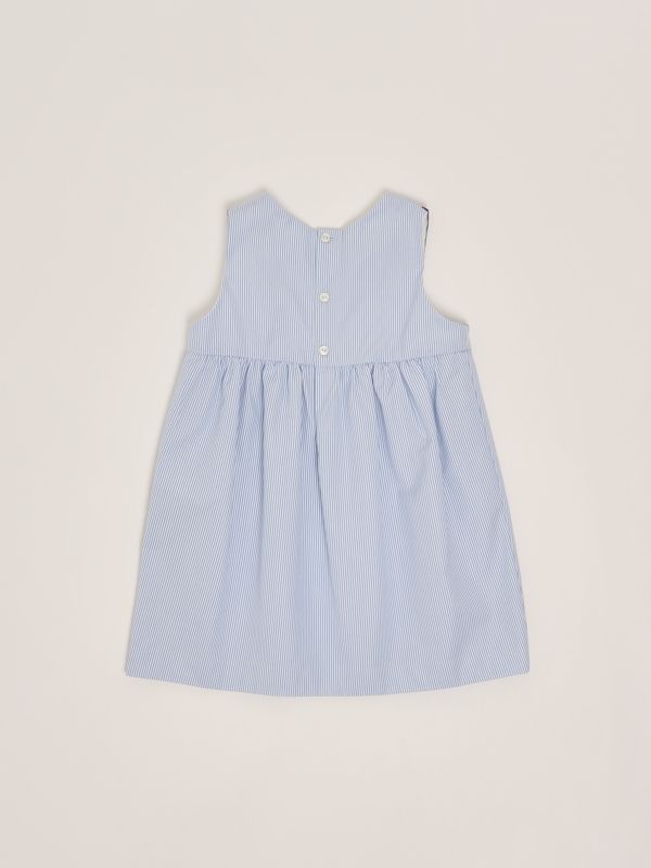 Gucci Cotton dress for baby girls - White-Sky blue