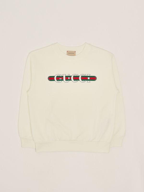1. Baumwollsweatshirt für Jungen Weiß Gucci 793528xjgpj