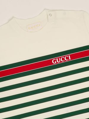 3. T-shirt neonato in cotone Bianco Gucci 576871xjgy5