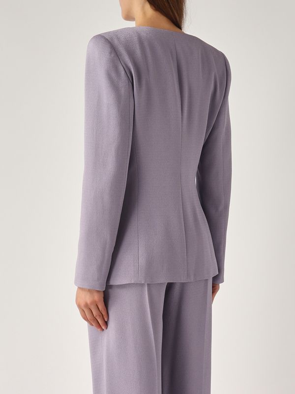 Blazer donna in tessuto sablé ew000983te12241 Lilla