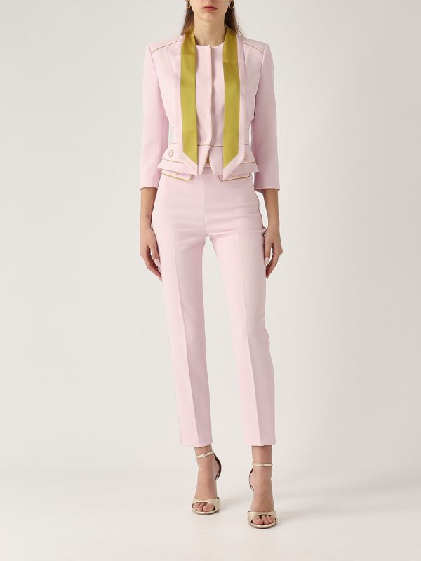 5. Giacca donna Elisabetta Franchi in crepe stretch Rosa Quarzo Elisabetta Franchi git5151e2