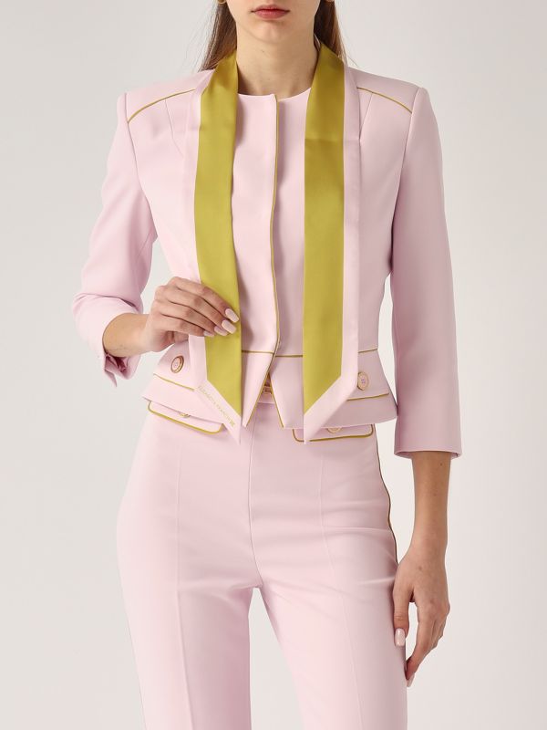4. Giacca donna Elisabetta Franchi in crepe stretch Rosa Quarzo Elisabetta Franchi git5151e2