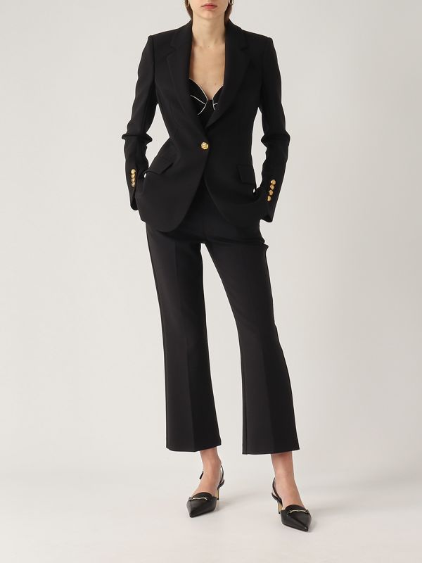 5. Jacke aus Crêpe für Frauen Schwarz Elisabetta Franchi gi14451e2