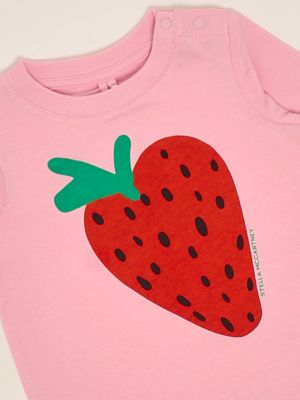 3. T-shirt neonato in cotone Rosa Stella McCartney tw8061z0434