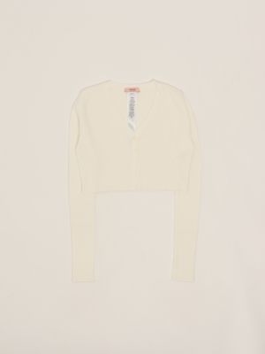 1. Cardigan bambina in misto viscosa Bianco Liu Jo ga5040ms49i