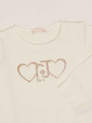 3. Sweat en coton extensible pour fille Blanc Liu Jo ka5014f0090