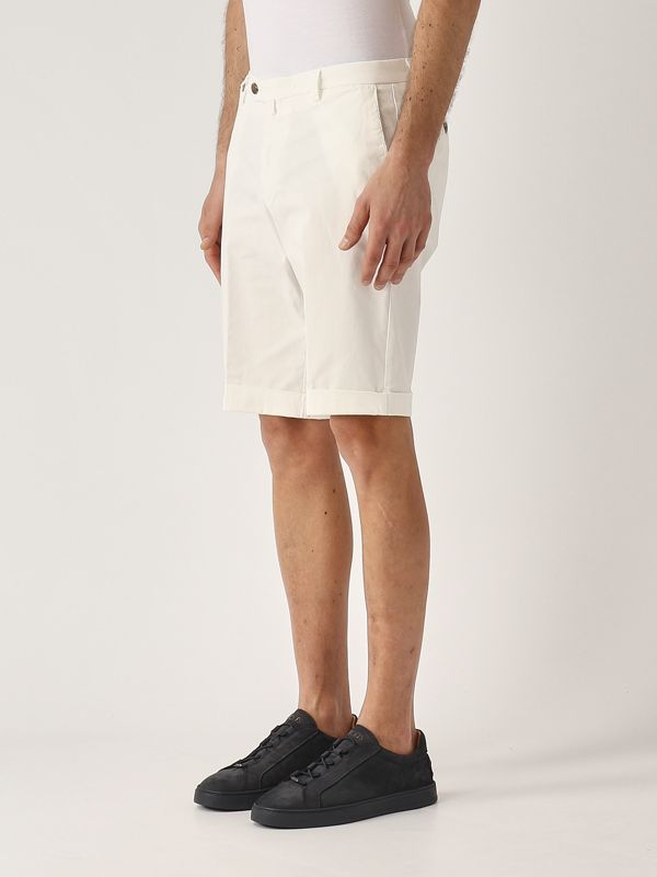 2. Men's stretch cotton bermuda shorts White Briglia bg108325127