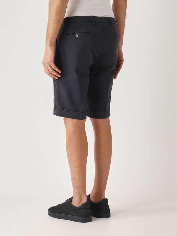3. Men's stretch cotton bermuda shorts Navy Briglia bg108325127