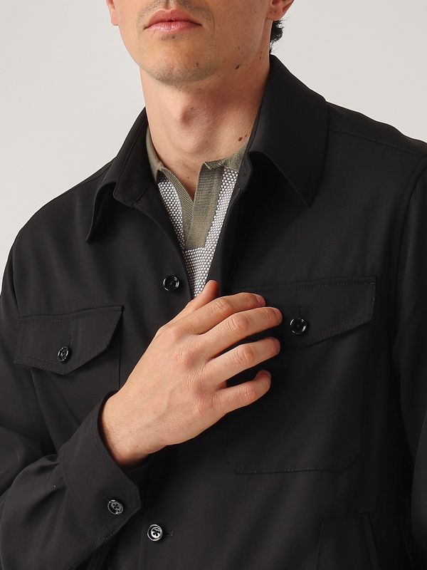 4. Veste en laine pour hommes Noir Lardini eshonoresif64422