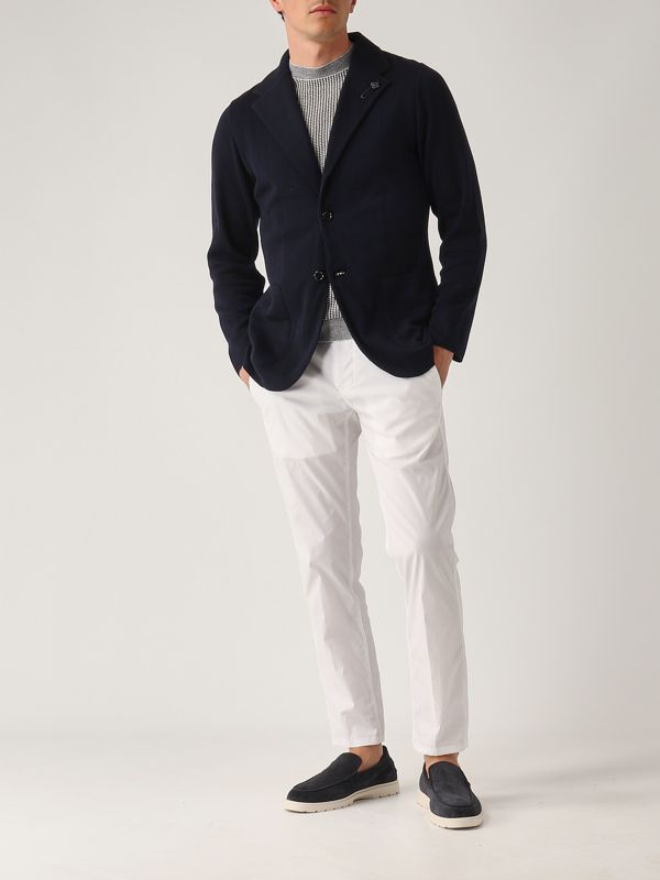 5. Giacca uomo in maglia di cotone Navy Lardini esljm56es64000