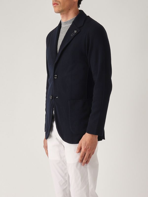 2. Giacca uomo in maglia di cotone Navy Lardini esljm56es64000