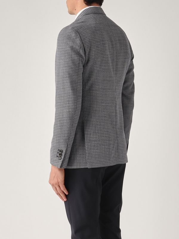 3. Veste pour homme en laine et coton Blanc-Bleu Lardini es6202eesif64506