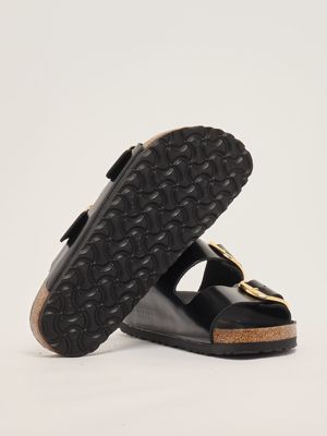 4. Arizona Big Buckle - sandales en cuir pour femmes Noir Birkenstock 1021476