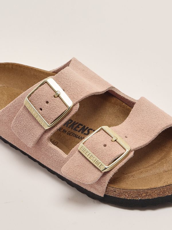 5. Arizona suede sandals for women Powder Pink Birkenstock 1026170