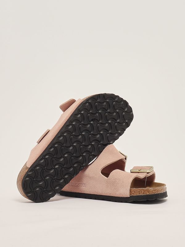 4. Arizona suede sandals for women Powder Pink Birkenstock 1026170