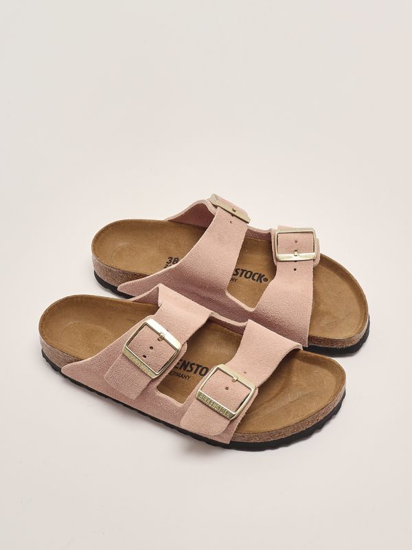 2. Arizona suede sandals for women Powder Pink Birkenstock 1026170