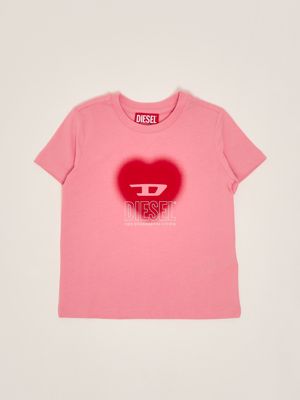 T-shirt bambina in cotone Rosa Diesel