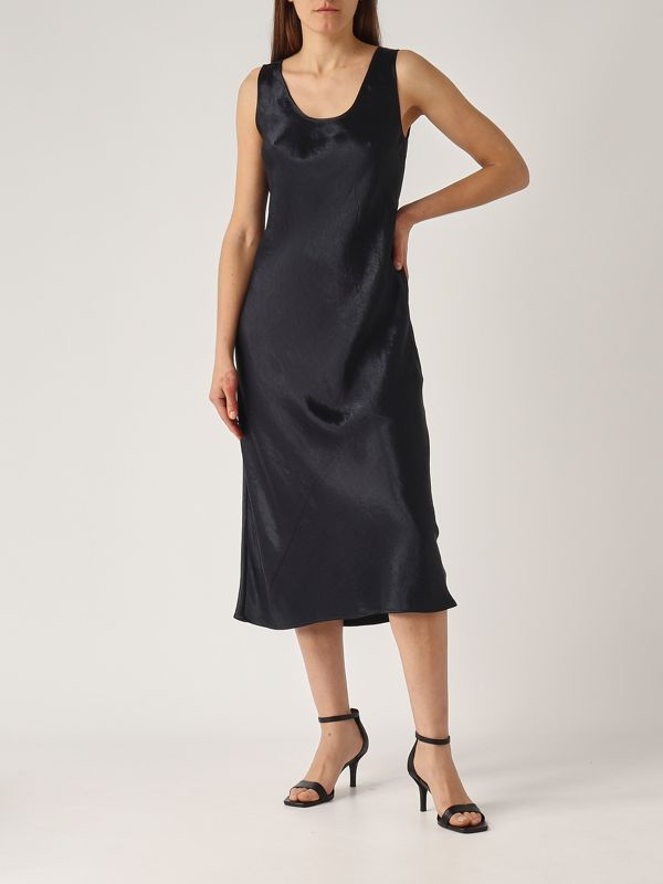 MM Max Mara Women's Satin Thales Dress - Navy | Caposerio.com